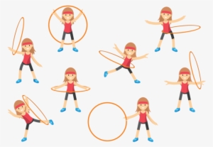 Hula Hooping Madness - Hula Hoop Vector