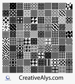 100 Creative Vector Patterns - Geometric Black And White Pattern