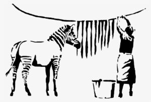 Zebra Striber Til Tørre - Banksy Zebra