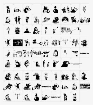 Banksy Font - Eiffel Tower Paris France 30x20 Framed Canvas Art Print