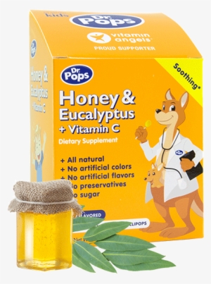 Pops Honey & Eucalyptus Vitamin C Lollipops - Dr. Pops Zinc + Vitamin C Lollipops, All Natural Allergy