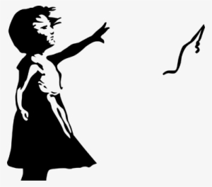 Banksy Girl With Balloon Macbook Sticker - Banksy Balloon Girl