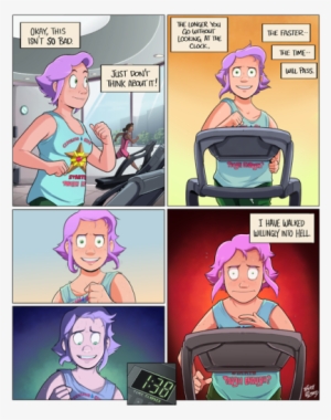Toil And Treadmill - Cartoon