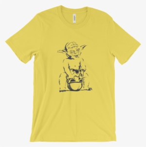 Banksy Yoda T-shirt - Lemon Yellow T Shirt