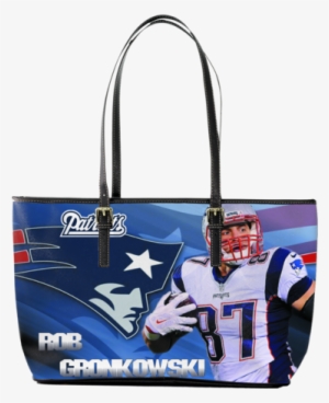 Rob Gronkowski Cool Large Leather Tote - American Football Photo - Rob Gronkowski New England