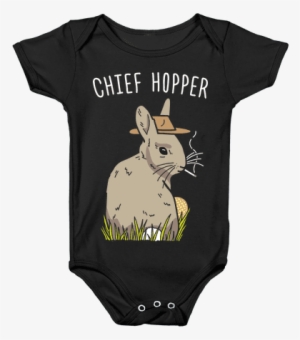 Chief Hopper Parody Baby Onesy - Anime Baby Shirts