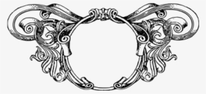 Vintage Ornate Circle Frame - Frame Vintage Clipart Border Png