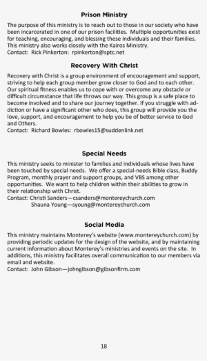 The Purpose Of This Ministry Is To Reach Out To Those - Prison