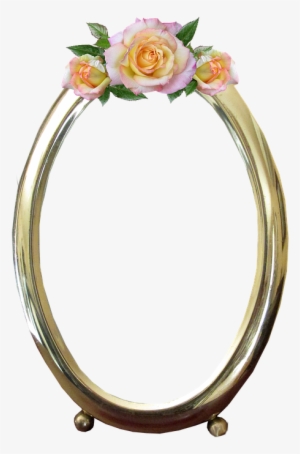 Frame, Oval, Gold, Rose, Decoration - Mirror