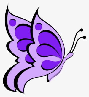 Butterfly Purple Light 05 Clip Art - Light Purple Butterfly Clip Art