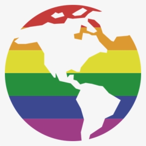 Gay Pride Globe Wall Sticker - Mundo Azul Png