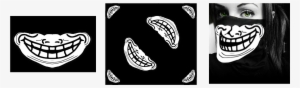 Black Black And White Font - Troll Face Bandana