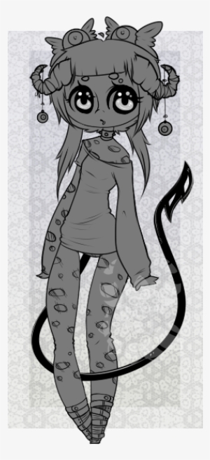 Clip Art Black And White Stock Cyop Saw Closed By Rottenstarboy - Demon Tails Drawing