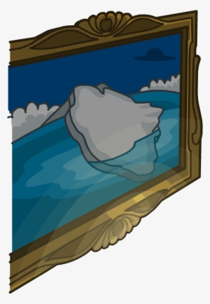 Lodge Attic Iceberg Painting - Painting Penguin Club Png
