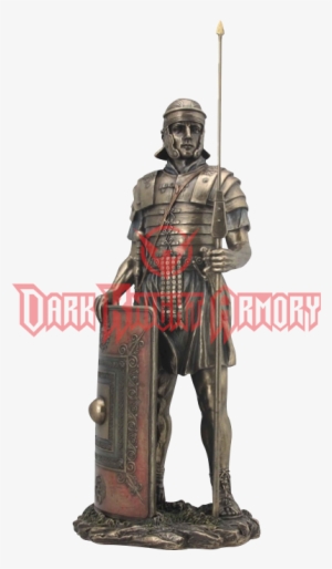 Roman Soldier With Javelin And Shield Statue - Veronese Roman Soldier Statue With Javelin And Shield