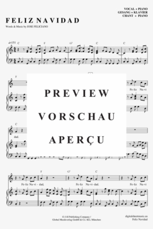 Feliz Navidad Jose Feliciano [pdf Noten] - Feliz Navidad Noten