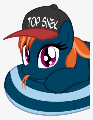 Badumsquish, Baseball Cap, Coils, Cute, Derpibooru - Forked Tongue