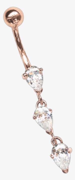 Belly Piercing In Red Gold - Body Piercing