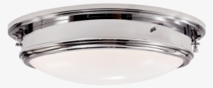 Marine Porthole Large Flush Mount In Polished Nickel