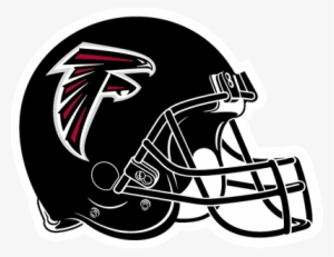 Atlanta Falcons Black Helmet Sticker - Atlanta Falcons Helmet Logo