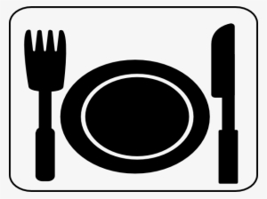 Place Setting Dinner Knife Fork Plate Clip Art At Clker - Knife Fork Plate Clipart