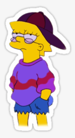 Lisa Simpson By Erik Mathiesen Cartoon Stickers, Tumblr - Lisa Simpson With Glasses