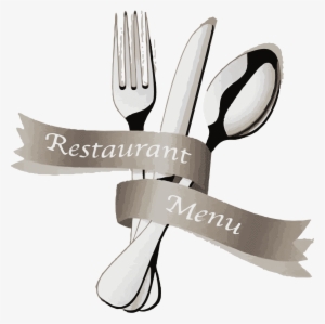 European Cuisine Menu Fork - Fork And Spoon With A Ribbon Png
