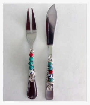 Beaded Fork & Knife - Knife