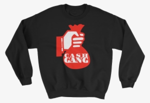 Bodi™ Cash Gang Money Bag Crew Neck Sweatshirt Being - Cup Of Tae With Suga