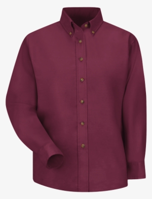 Women's Long Sleeve Poplin Dress Shirt - Shirt