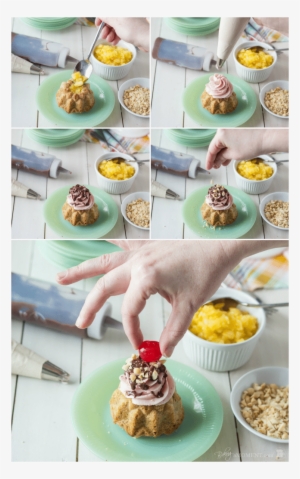 Banana Split Mini Bundt Cakes - Bundt Cake