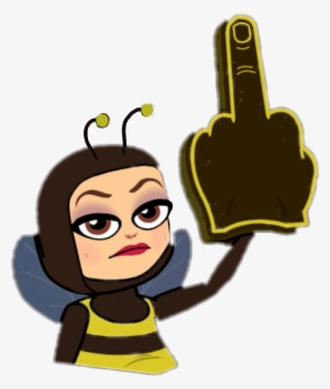 Middlefinger Bitmoji Idgaf Bee Emoji - Bee Middle Finger