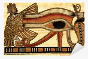 Symbol Of Eye Of Ra Godhood Painted At Papyrus Sticker - Egyptian Magic By E. A. Wallis Budge