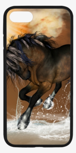Wonderful Horse With Water Splash Rubber Case For Iphone - Cheap Cowboy Style Shower Curtains