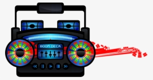 Mini Boom Box Clip Art - Music Boombox Shower Curtain