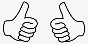 Free Clip Art Of Thumbs Up Clipart Outline - Thumbs Clip Art