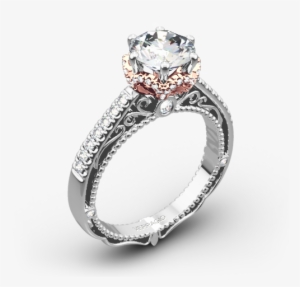 Crown Engagement Rings Verragio Afn 5052 4 6 Prong - Crown Diamond Ring