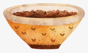 Hand Painted A Khaki Flower Disk Png Transparent - Flowerpot