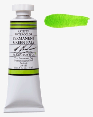 Watercolor Permanent Green Pale131 - M Graham Cobalt Teal Watercolor