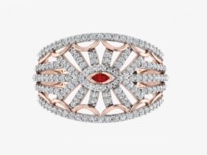 Single Human Eye Diamond Ring - Engagement Ring