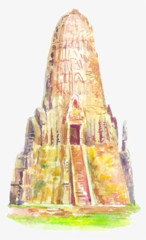 Hand Painted Old Castle Png Transparent - Hindu Temple