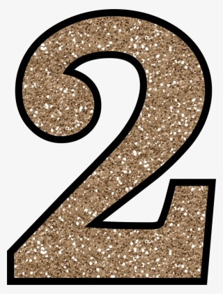Clip Art Transparent Numbers Gold Glitter - Glitter Number 2 Png
