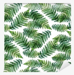 Tropical Watercolor Abstract Pattern With Fern Leaves - Watercolor Painting