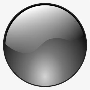 Open - Black Button Png
