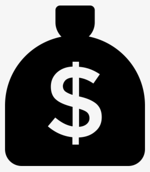Money Bag With Dollar Sign Comments - Dollar Sign Icon White