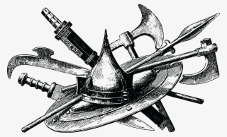 Weapon Firearm Drawing Gun Battle Axe - Pile Of Medieval Weapons