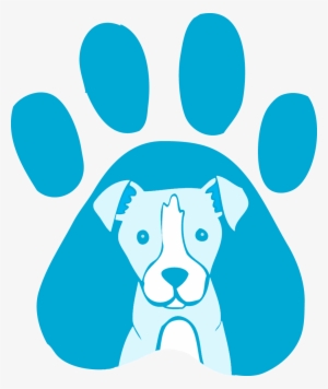 Paw And Dog 1 Colour 3 Tone - Dog Paw Cartoon Png