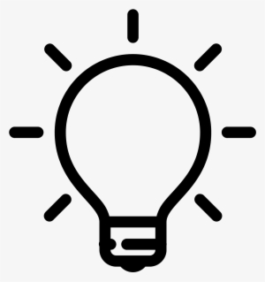 Light On Icon - Light Bulb Transparent Background