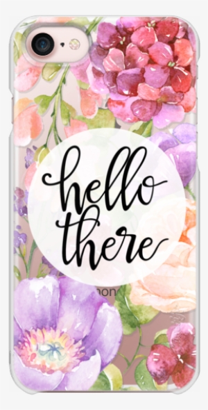 Casetify Iphone 7 Plus Case And Iphone 7 Cases - Watercolor Flower Black Dome Glass Cabochon Necklace