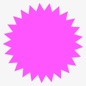Pink Sun Star Clip Art At Clker - Blank Seal Stamp Png